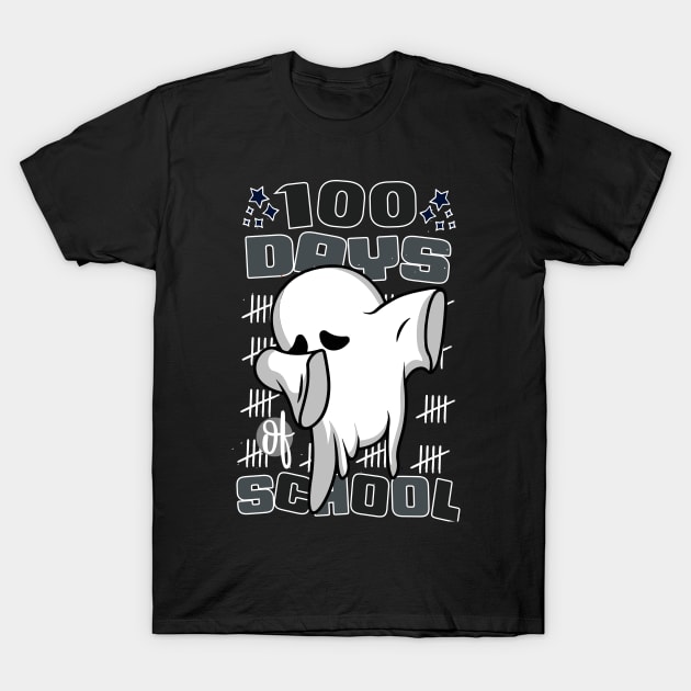 100 days of school featuring a Cute dabbing ghost #1 T-Shirt by XYDstore